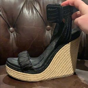 Pedro Garcia black wedges